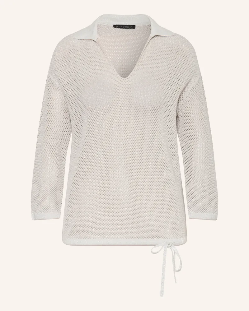 Betty Barclay Pullover Mit Glitzergarn Und 3/4-Arm beige Beige