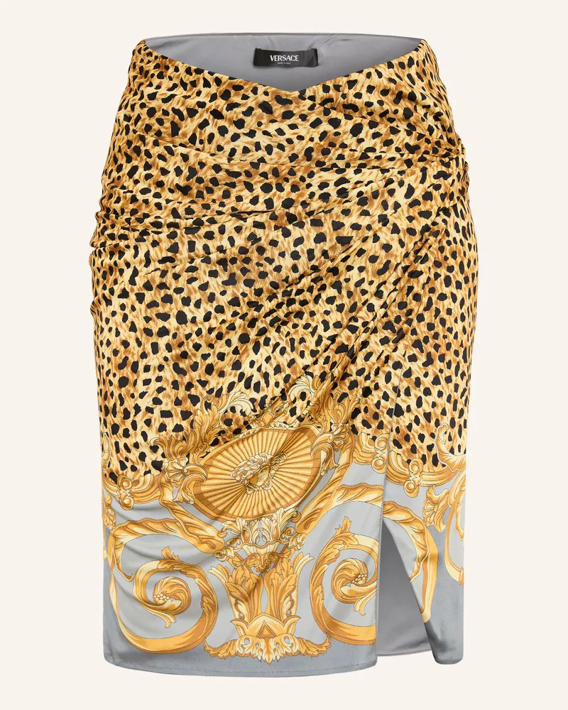 Versace Jerseyrock Dunkelgelb