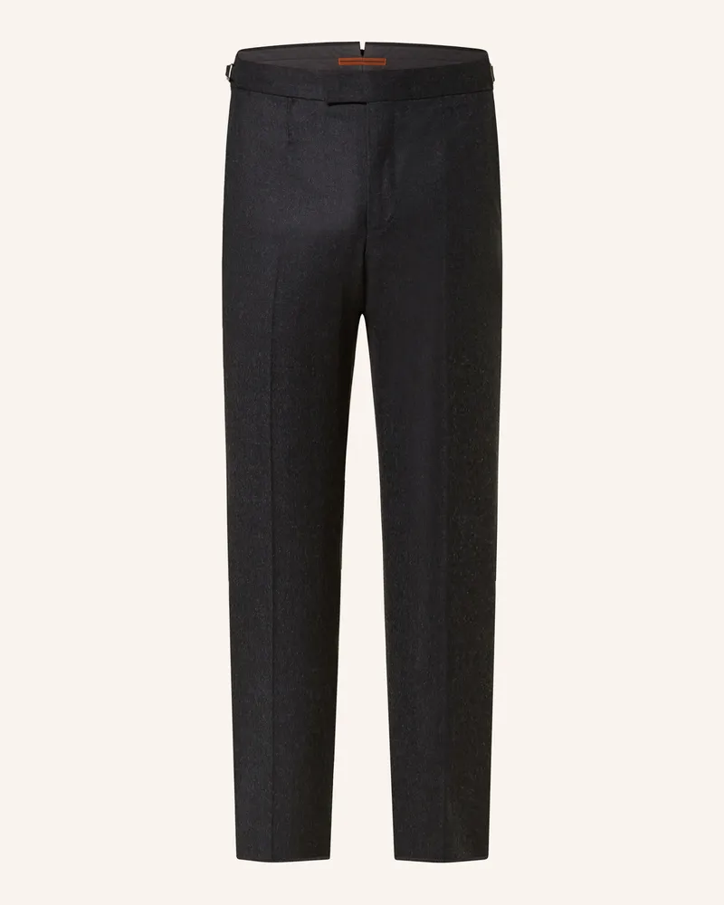 Ermenegildo Zegna Flanellhose Narrow Fit Dunkelgrau