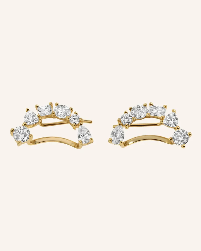 Lili Claspe Ohrstecker Mavis Ear Climber By Glambou gold Gold