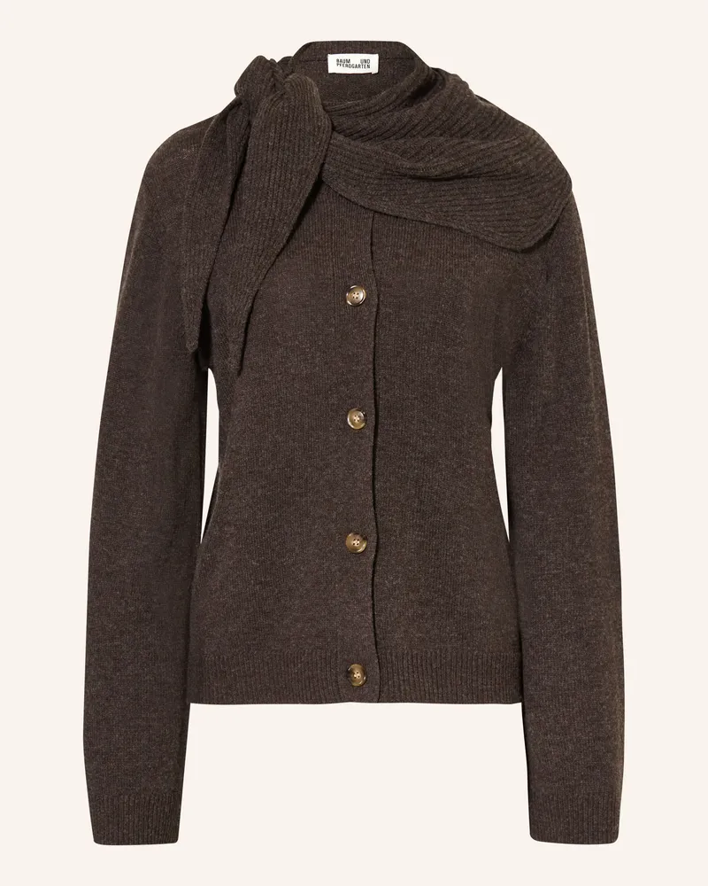 Baum und Pferdgarten Strickjacke Clarine Aus Merinowolle braun Dunkelgrau