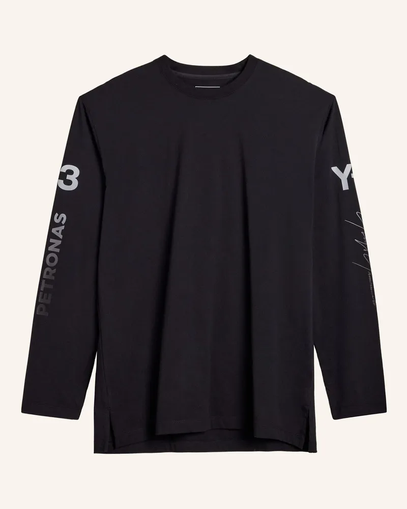 Y-3 Y-3 Mercedes Chaos Logo Langärmeliges Shirt schwarz Schwarz