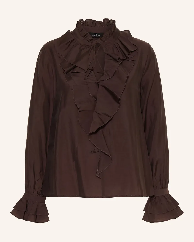 monari Blusenshirt Mit Volants Und Rüschen braun Dunkelbraun