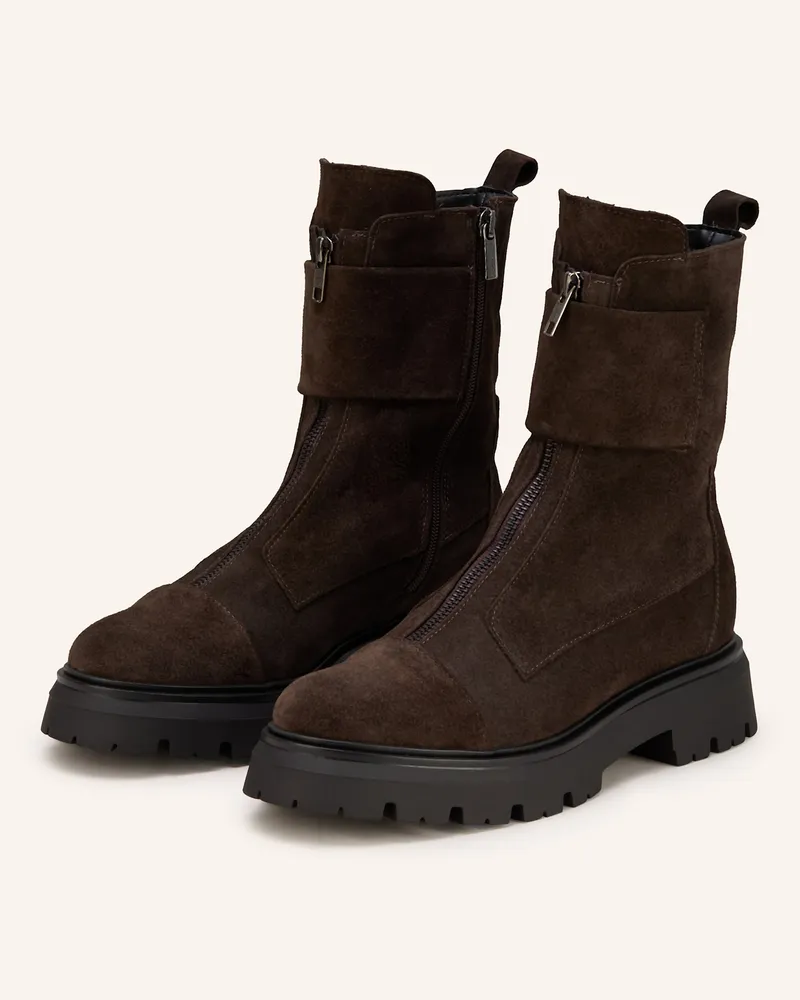 Darling Harbour Biker Boots braun Dunkelbraun