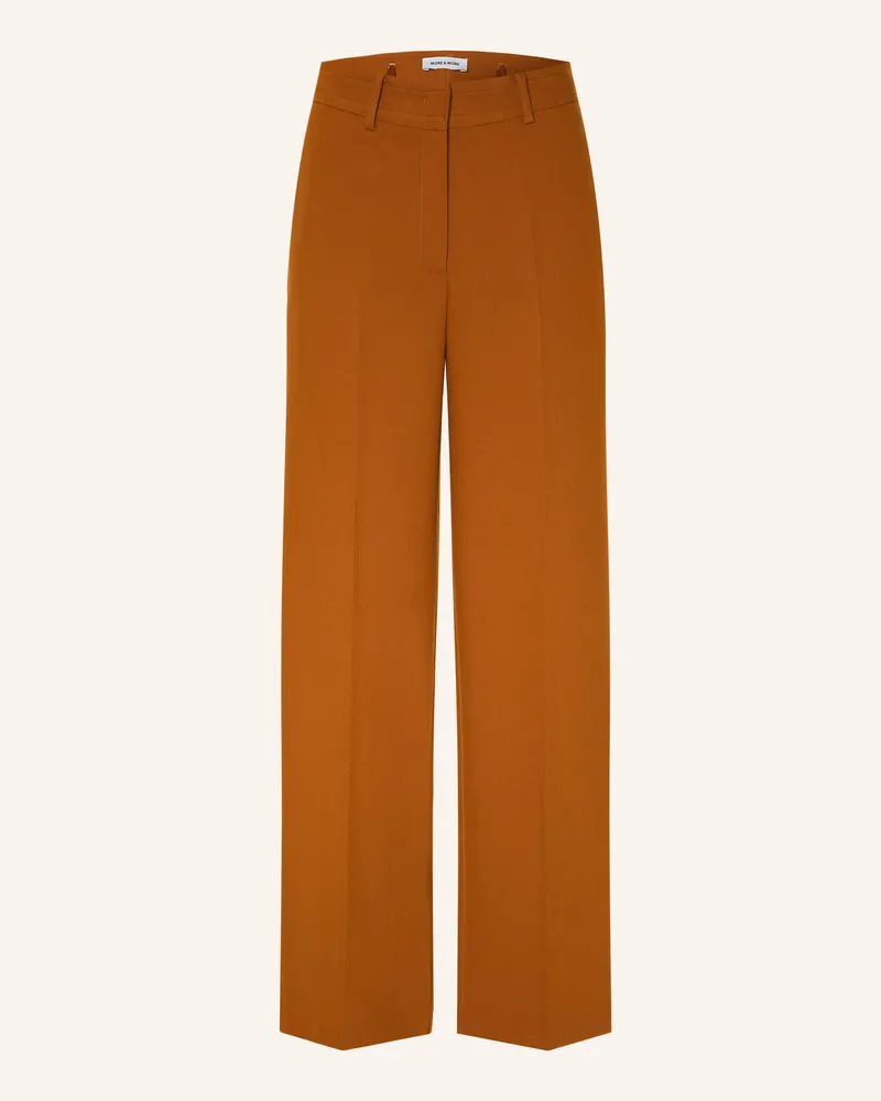 More & More Marlenehose braun Dunkelorange
