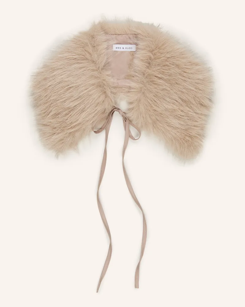 Mrs & HUGS Kunstfell-Kragen beige Beige