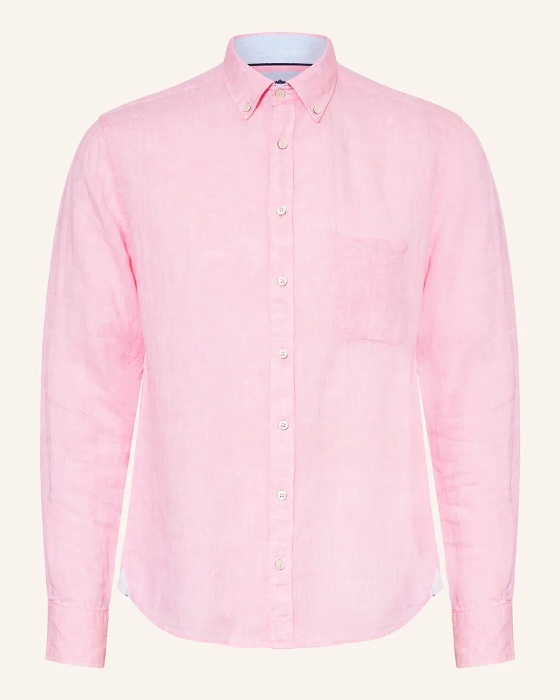 Fynch-Hatton Leinenhemd Regular Fit Rosa