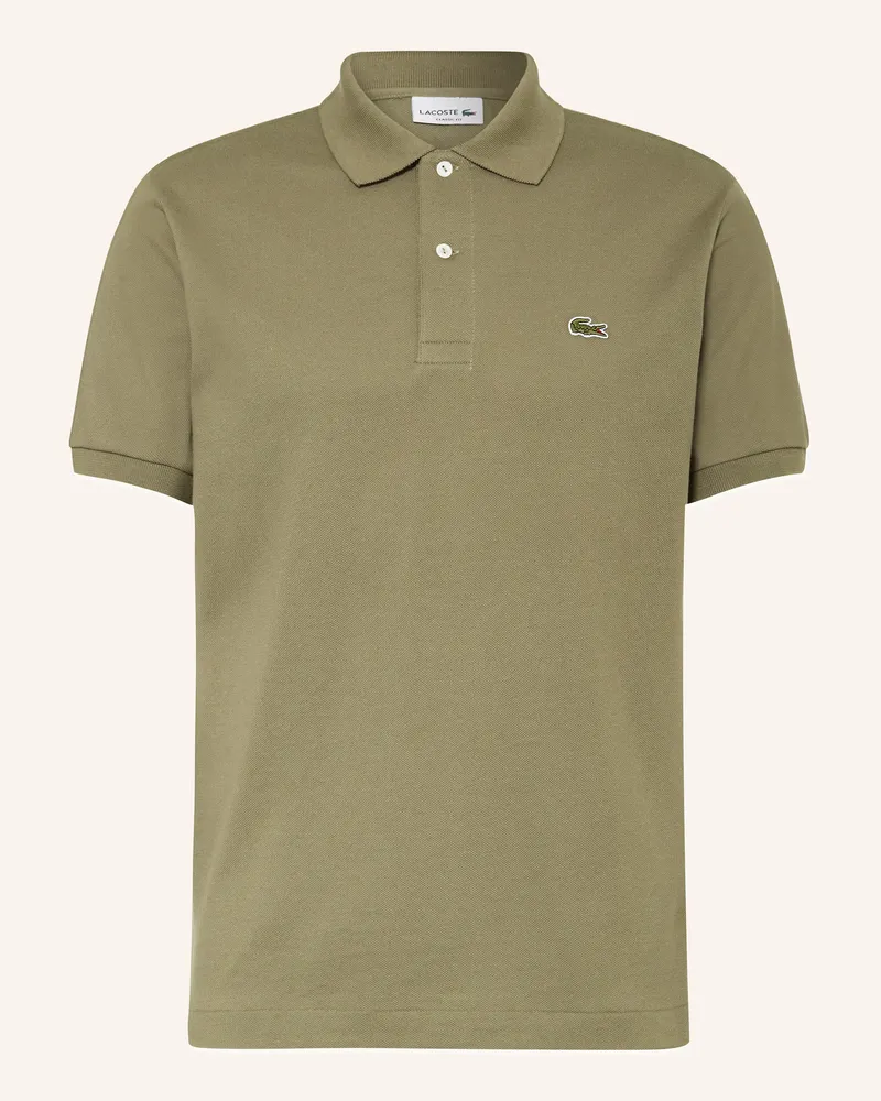 Lacoste Piqué-Poloshirt Slim Fit gruen Khaki