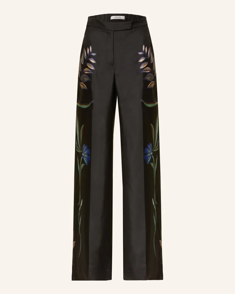Dorothee Schumacher Marlenehose SEDUCTIVE BLOOM aus Seide Schwarz