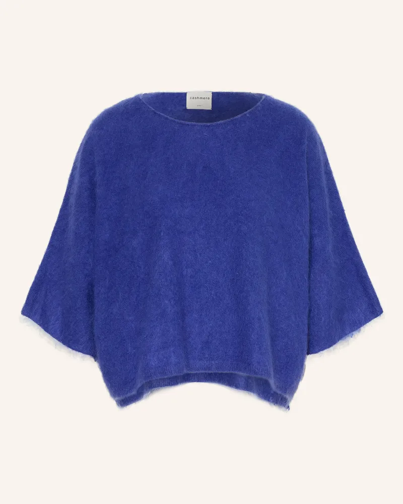 Oui  Cashmere-Pullover Mit 3/4-Arm blau Blau