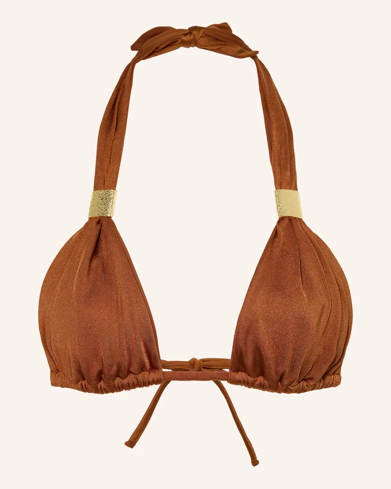 Heidi Klein Triangel-Bikini-Top Rust braun Cognac