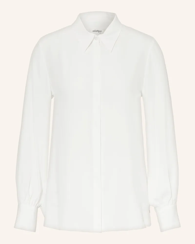 ottod’Ame Hemdbluse ALE mit Seide Weiss