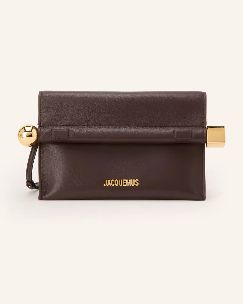 Jacquemus Umhängetasche Le Sac Rond Carre braun Dunkelbraun