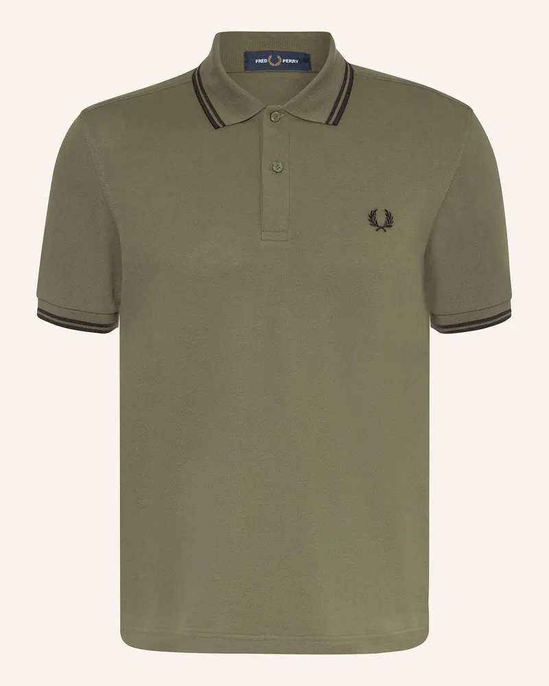 Fred Perry Piqué-Poloshirt Dunkelgrün