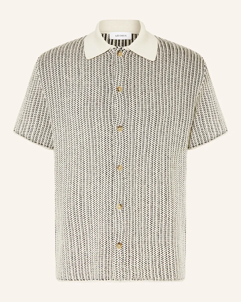 LES DEUX Strickhemd EASTON Comfort Fit Creme