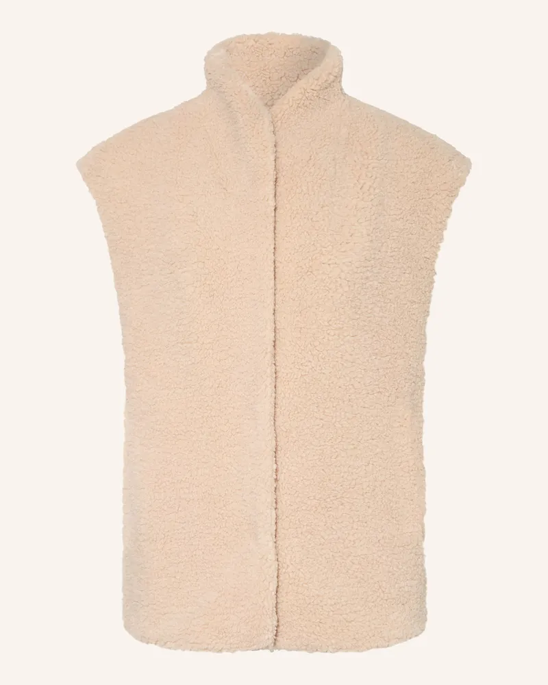 Fuchs Schmitt Teddyfell-Weste weiss Beige