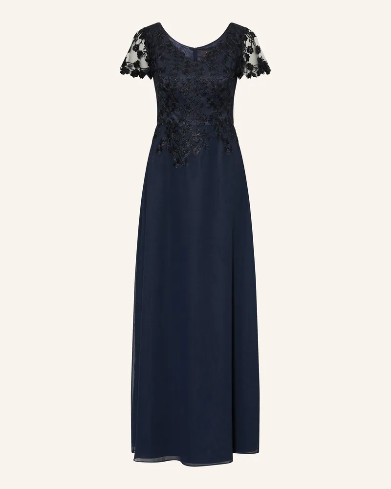 Vera Mont Abendkleid Mit Spitze blau Dunkelblau
