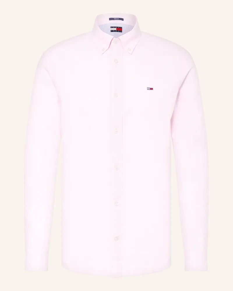 Tommy Hilfiger Hemd Regular Fit Mit Leinen pink Rosa