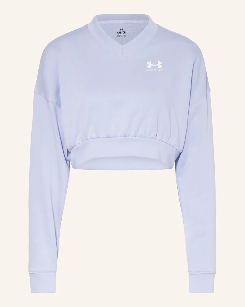 Under Armour Cropped-Sweatshirt UA RIVAL Helllila