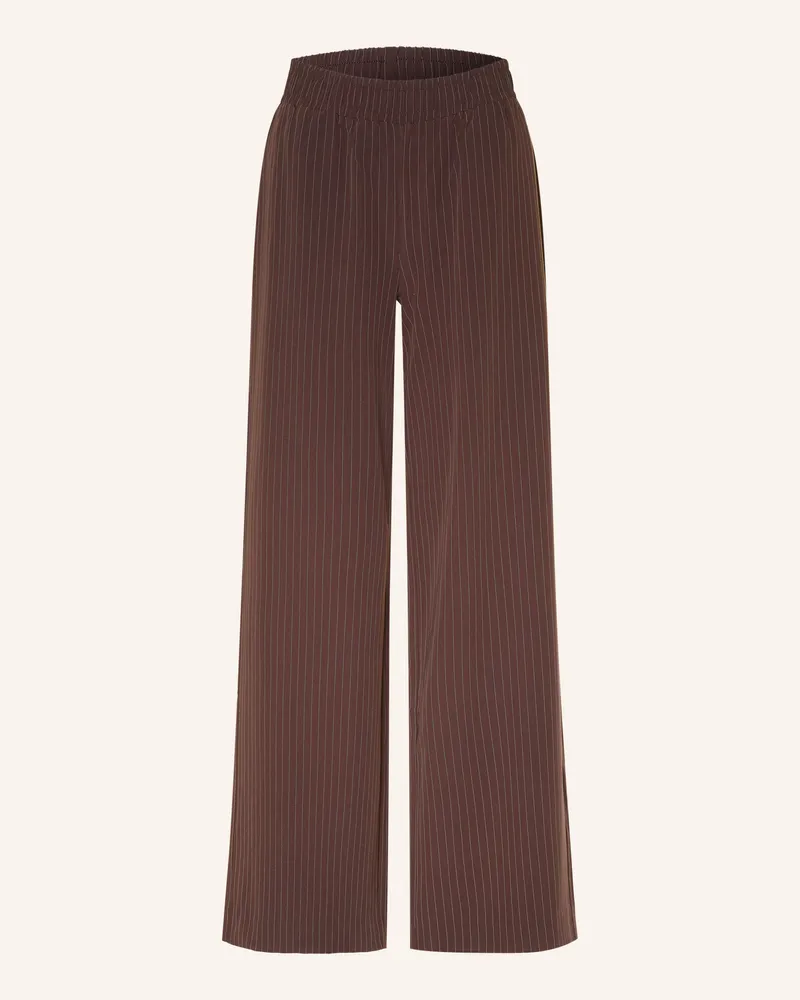 Y.A.S Marlenehose Mit Glitzergarn braun Dunkelbraun