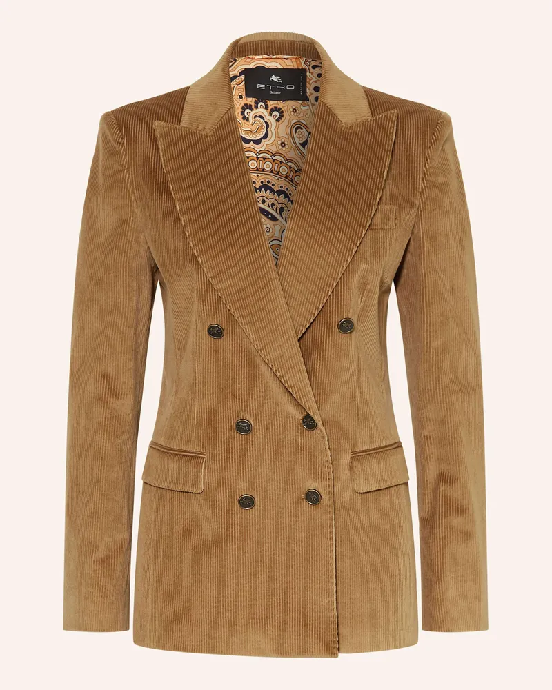 Etro Cordblazer braun Hellbraun