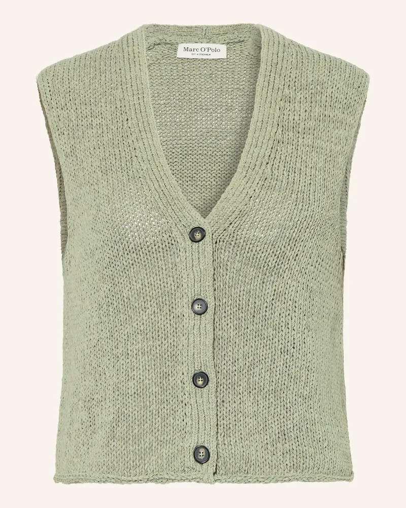 Marc O'Polo Strickweste gruen Hellgrün
