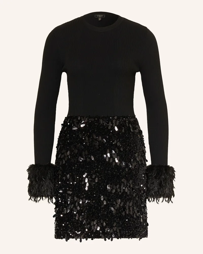 Lipsy  Cocktailkleid Mit Pailletten schwarz Schwarz