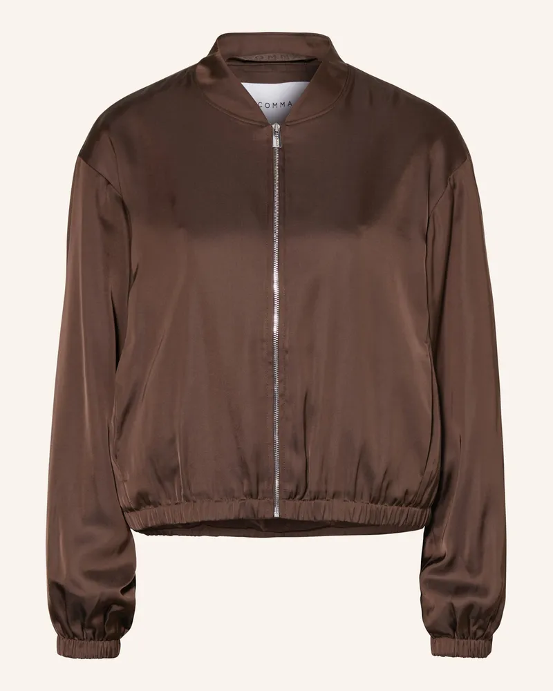 COMMA Satinblouson braun Dunkelbraun