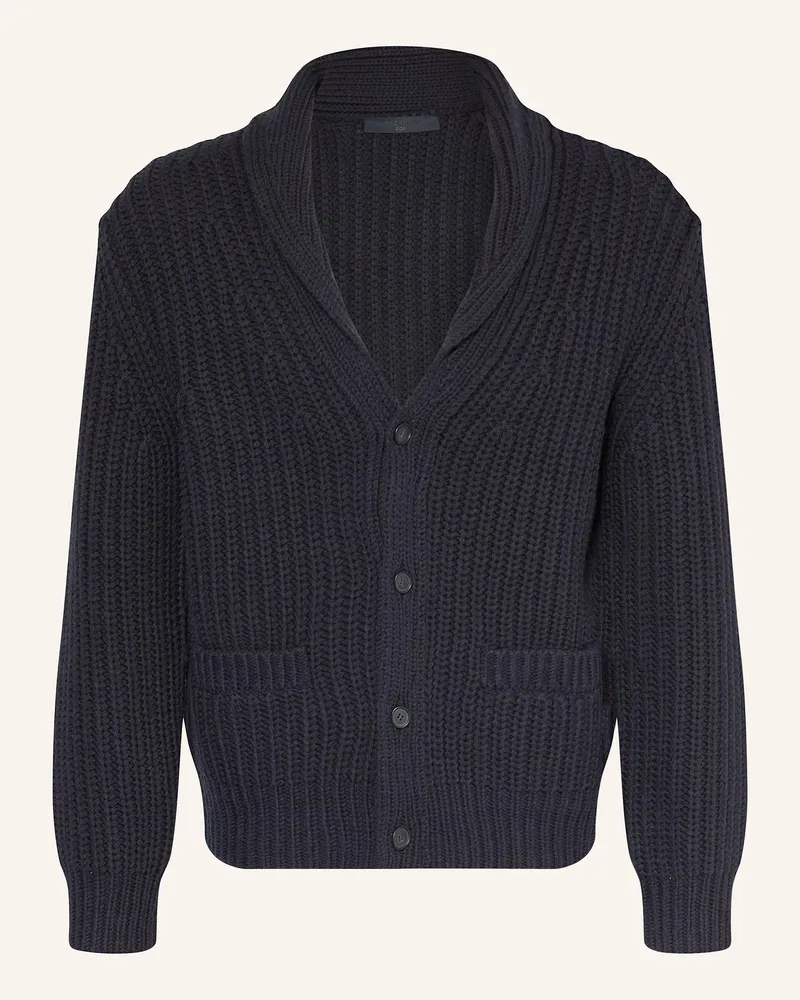 HUGO BOSS Strickjacke HORACE Dunkelblau