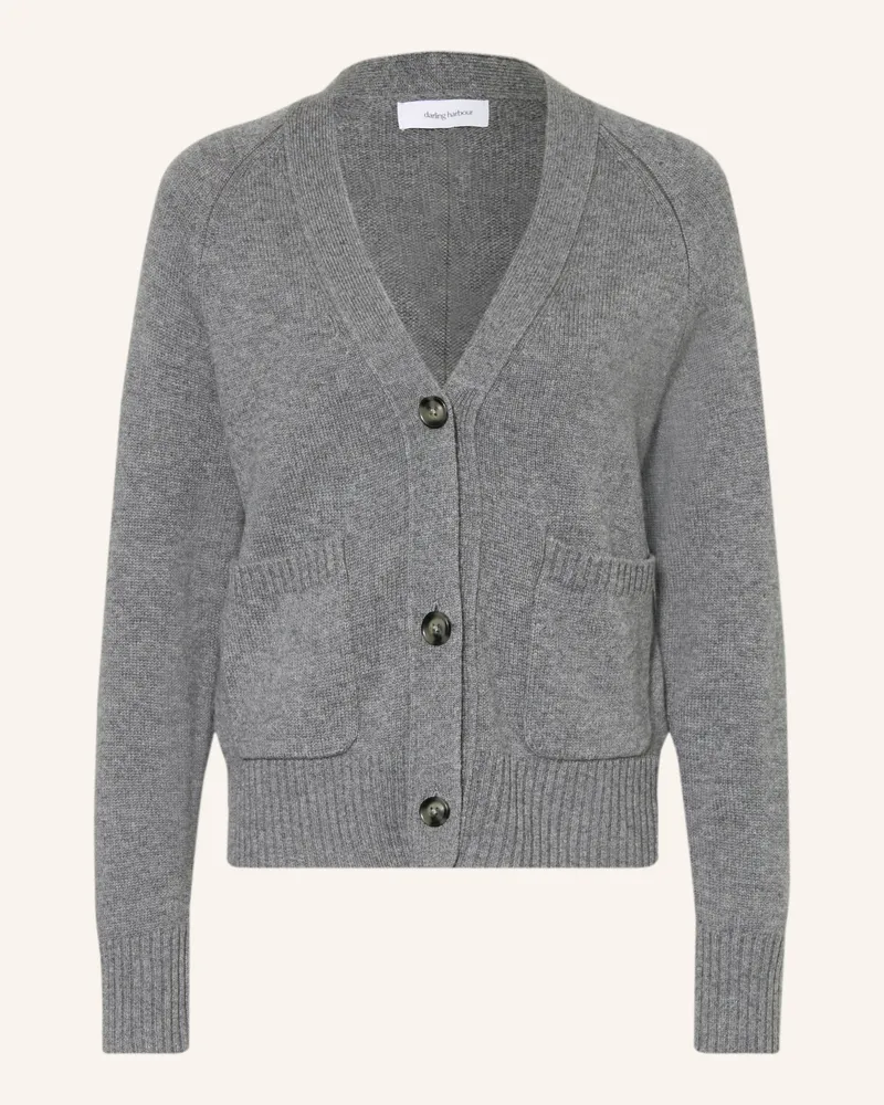 Darling Harbour Strickjacke Aus Cashmere grau Midgrey