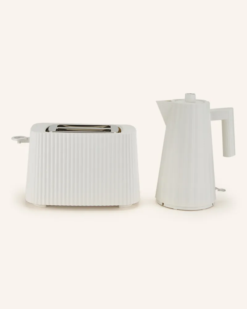 Alessi Set PLISSÈ: Toaster und Wasserkocher Weiss