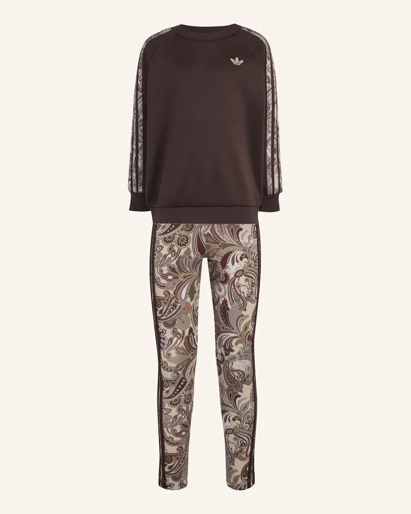 adidas Adidas X Liberty London Oversized Crew Und Leggings Set braun Braun