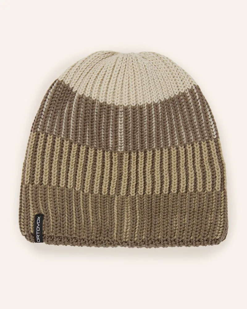 Ortovox Mütze Deep Knit Aus Merinowolle beige Khaki
