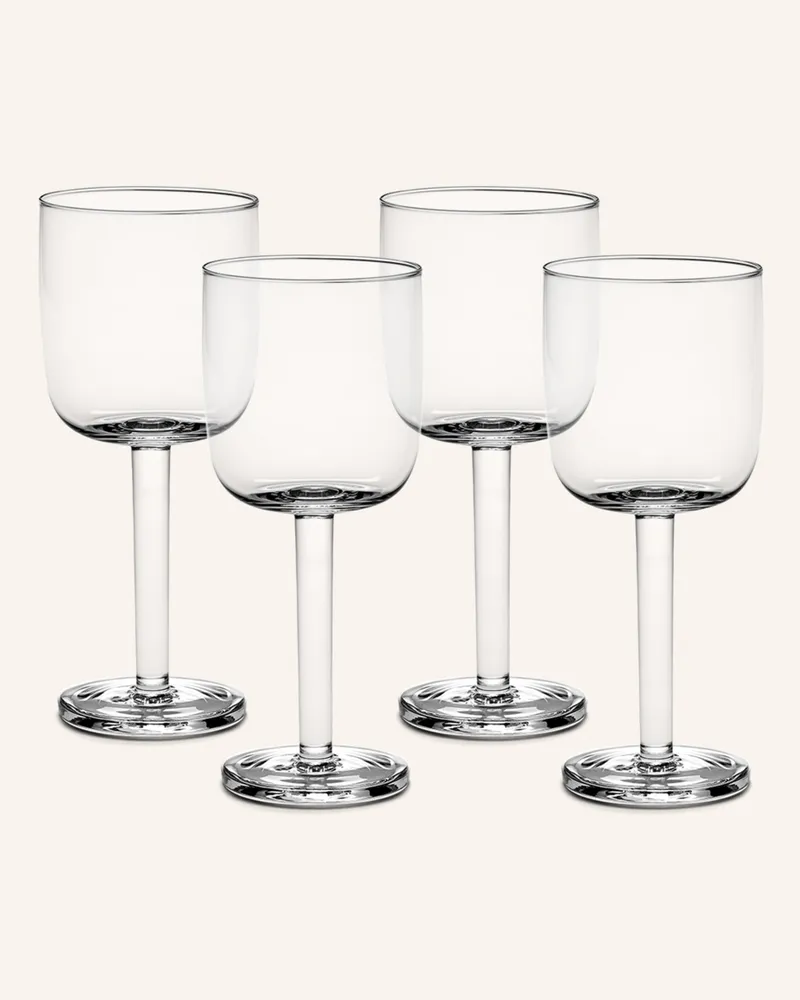 Serax 4er-Set Weingläser Base transparent Weiss