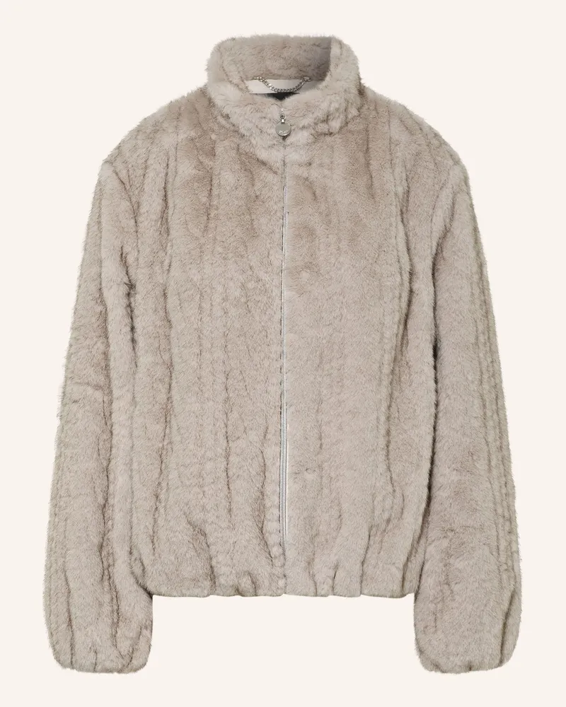 S.Oliver Kunstfell-Jacke grau Grau