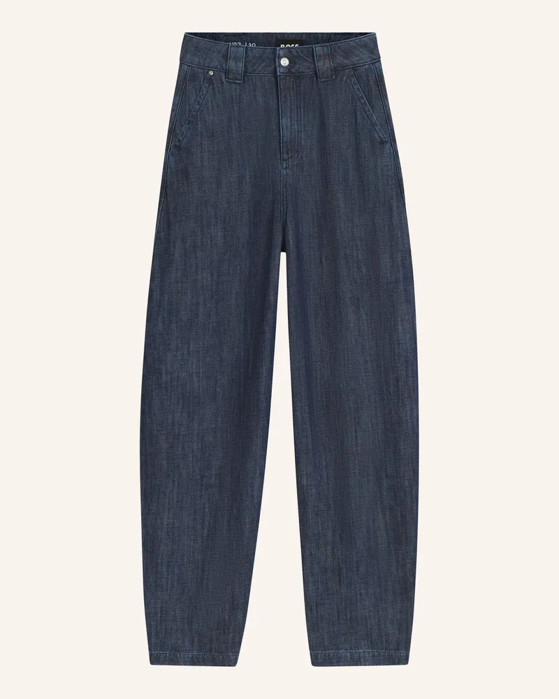 HUGO BOSS Jeans Seasonal Barrel Relaxed Fit blau Dunkelblau