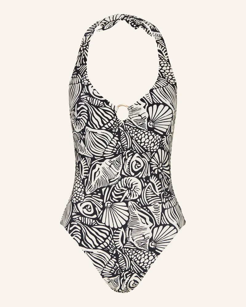 Seafolly Australia Neckholder-Badeanzug SHELLS Schwarz