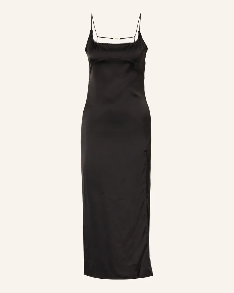 Jacquemus Satinkleid La Robe Notte schwarz Schwarz