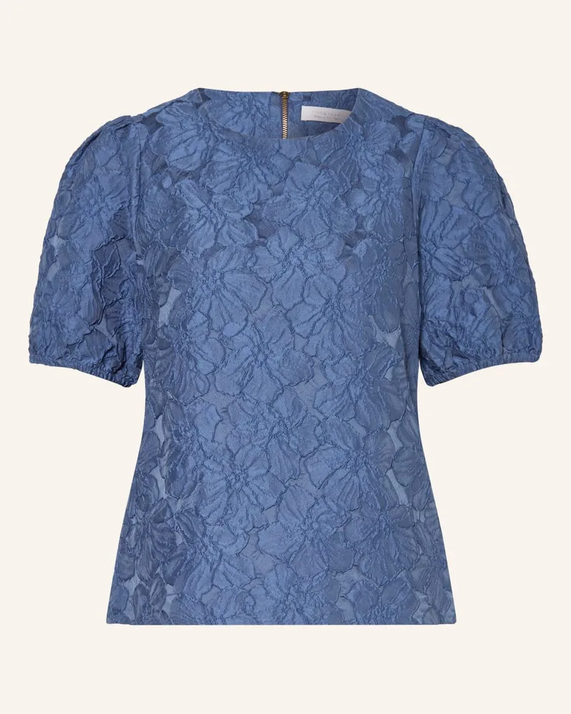 Rich&Royal Blusenshirt aus Jacquard Blau