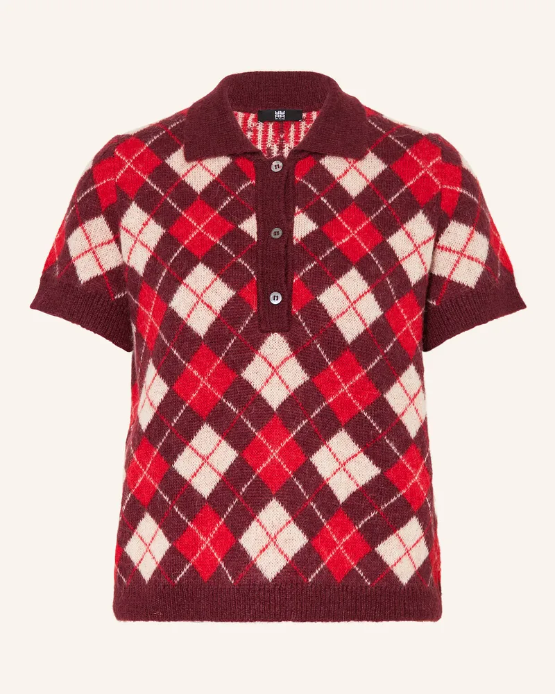 Riani Strickshirt Mit Alpaka rot Dunkellila