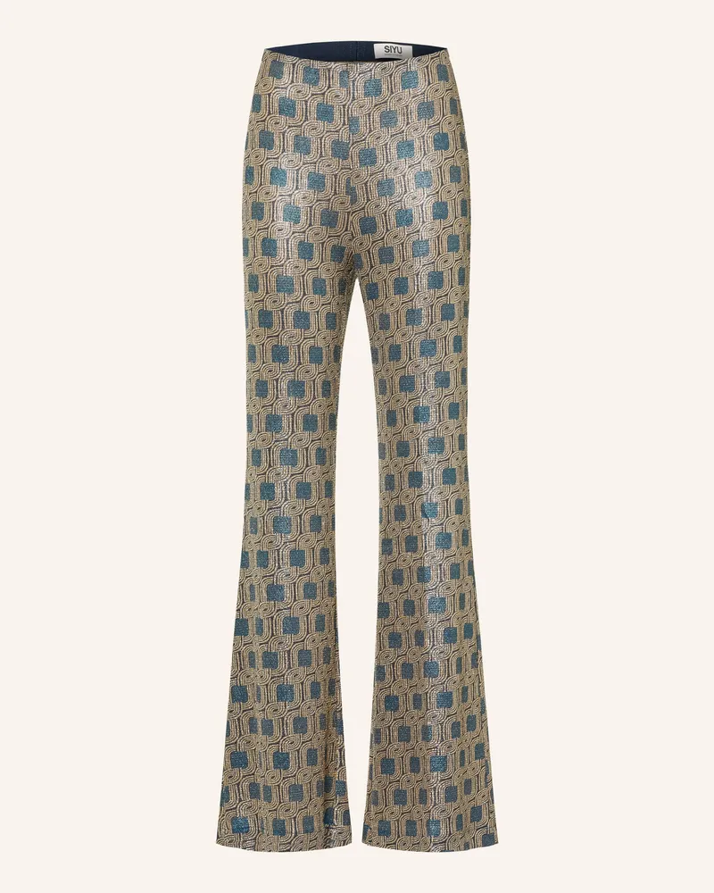 SIYU Bootcut-Hose Aus Jersey blau Blau