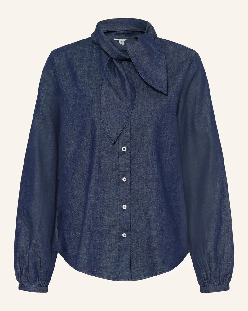 Brax Jeansbluse Velia Mit Abnehmbarer Schluppe blau Dunkelblau