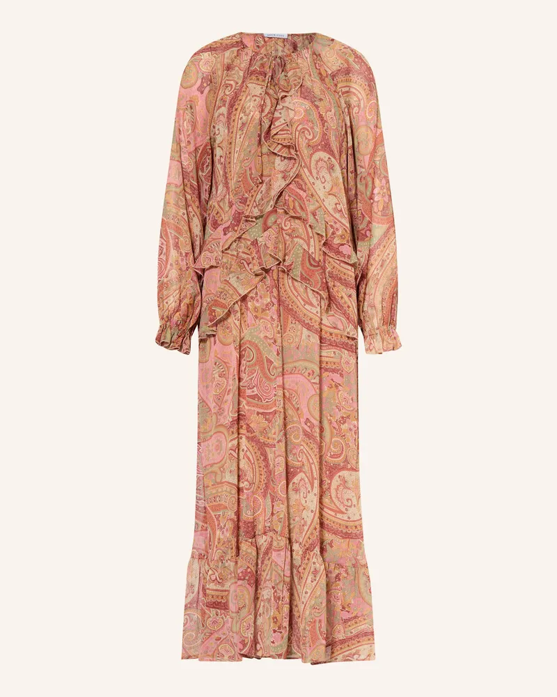 Mrs & HUGS Kleid Mit Volants rosa Hellrot