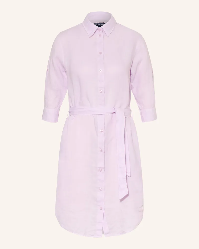 Vilebrequin Srandkleid LIN aus Leinen mit 3/4-Arm Rosa
