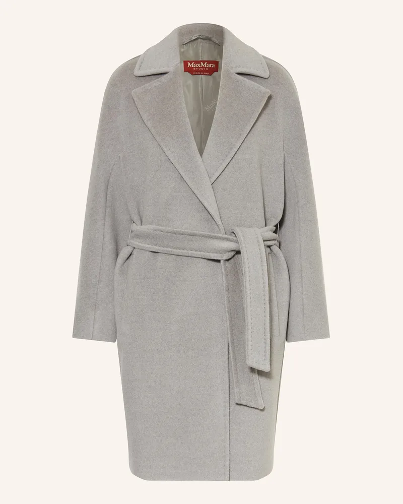 Max Mara Wollmantel Scire grau Hellgrau