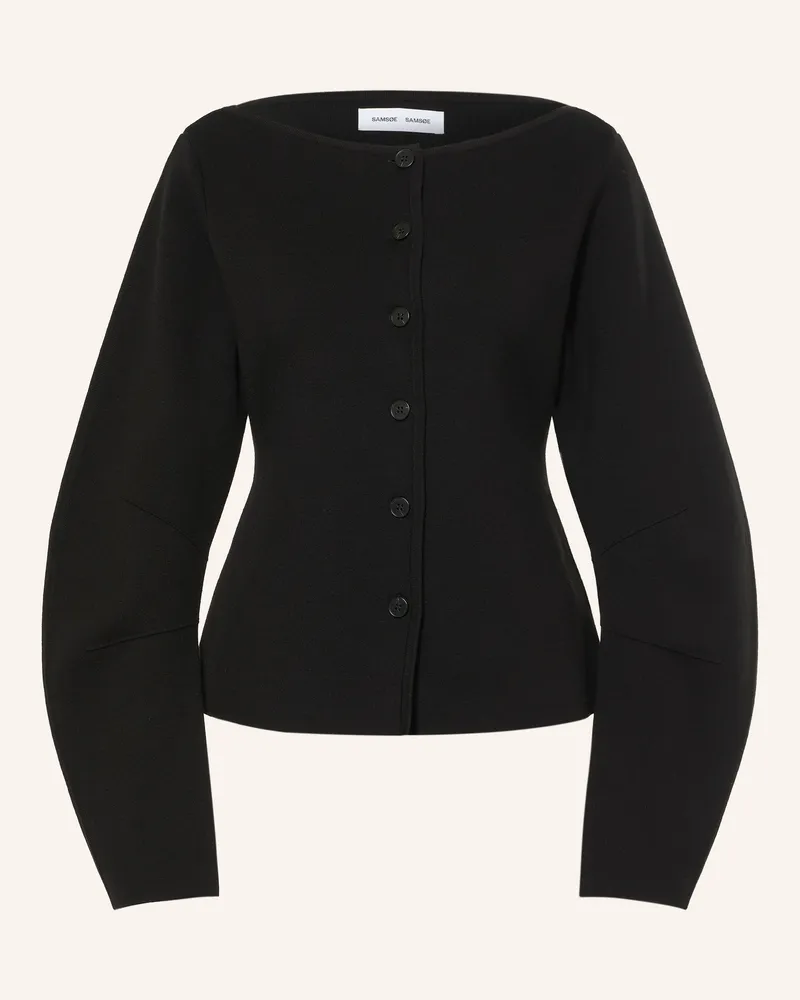 Samsøe & Samsøe Strickjacke Saally schwarz Schwarz