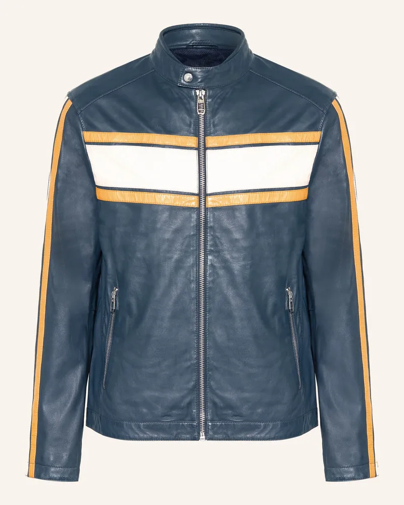 Milestone Lederjacke MSLAMBERT Dunkelblau