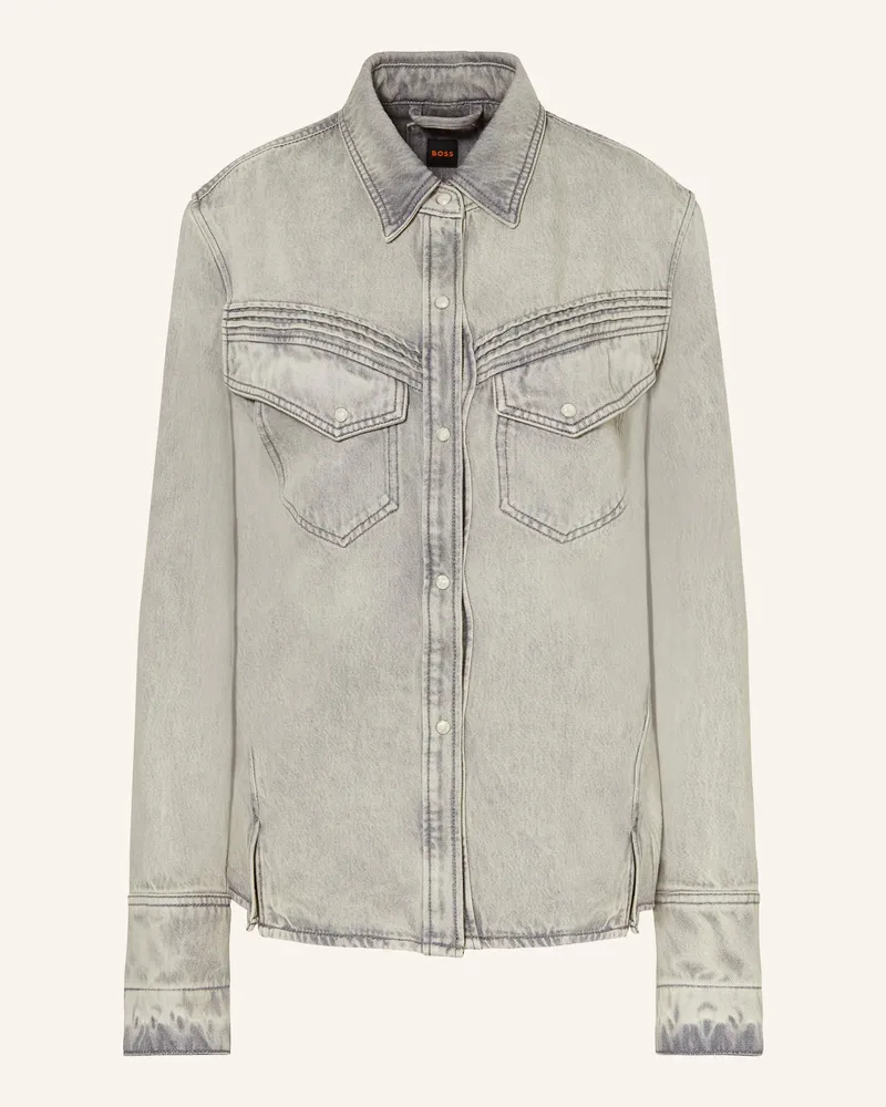 HUGO BOSS Jeansjacke Grau
