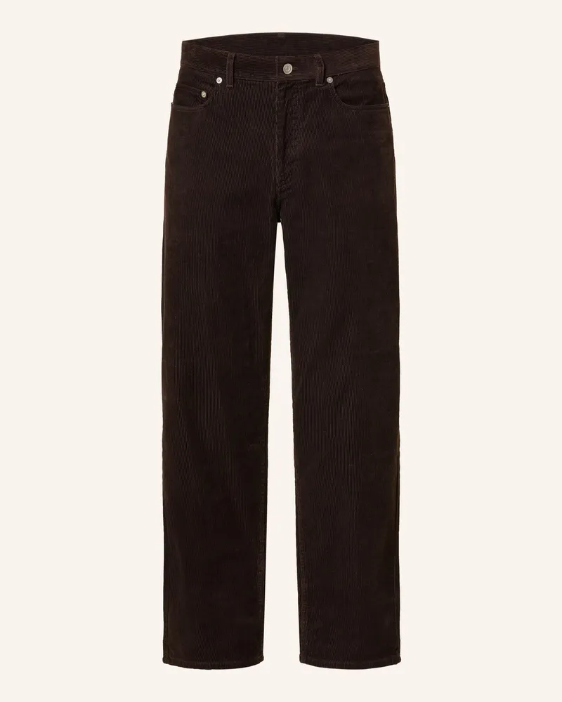 Arket Cordhose Regular Fit Dunkelbraun