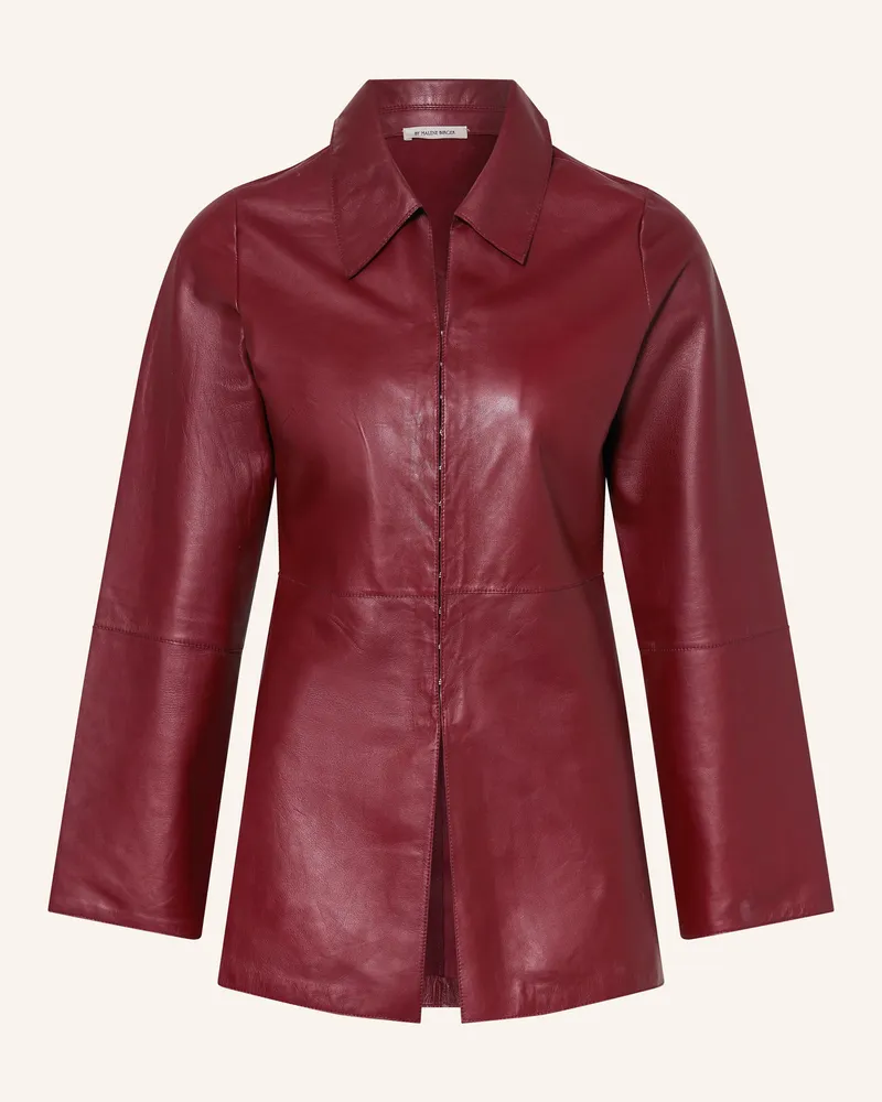 By Malene Birger Hemdbluse Alleys Aus Leder rot Dunkelrot
